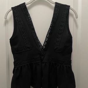 Black Deep V Top